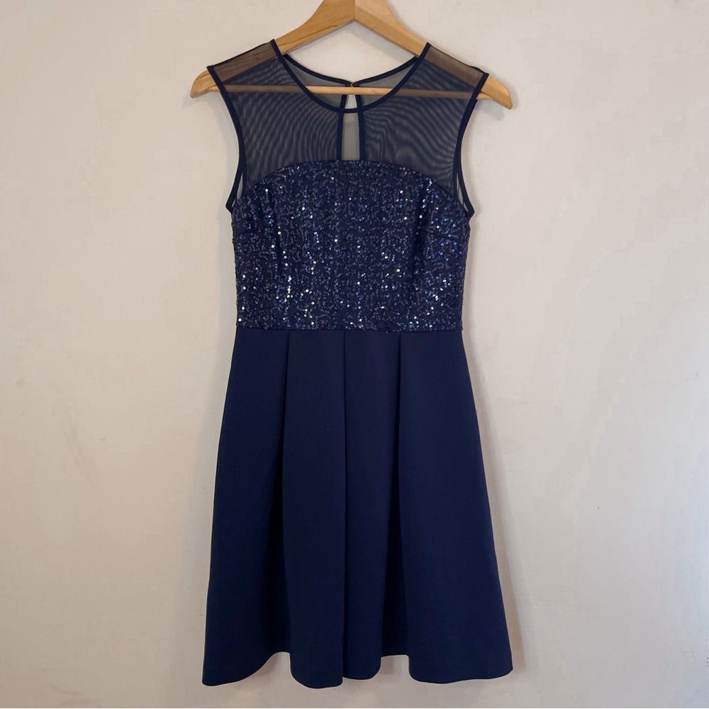 SD Collection Navy Sequin Dress Size 4
